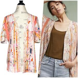 Floreat Anthropologie | Women | Cera Abstract Open Coverup Kimono Top | One Size